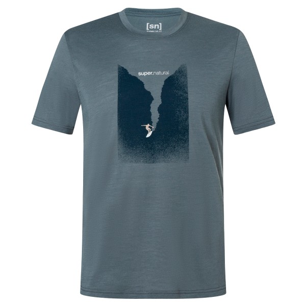 super.natural - The Wave Tee - Merinoshirt, grijs