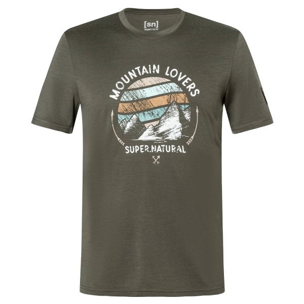 super.natural - Northern Lights Bio Jersey Tee - Merinoshirt, bruin