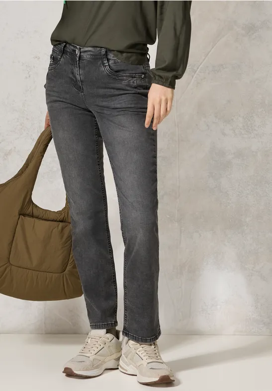 cecil Jeans met bouclé detail