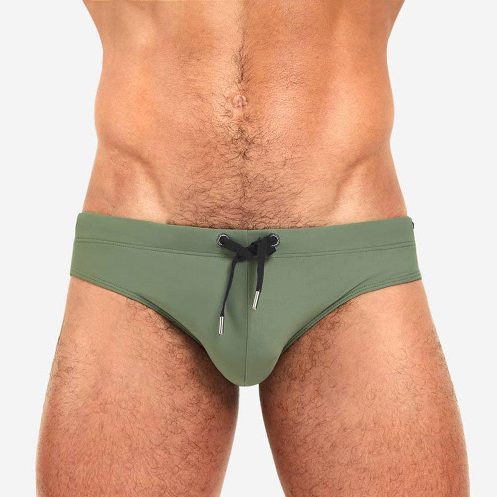 Zwemslip voor heren, lage taille, grote maten, zomerstrandkleding M wit