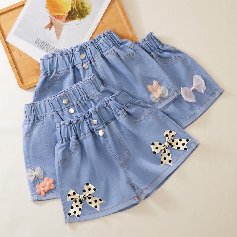 Aloisia Meisjes Shorts, Zomer, Dun, Middelgroot en Groot Kinderen, Los, Baby Casual Shorts, Buiten Meisjes, Denim Korte Broeken 100cm