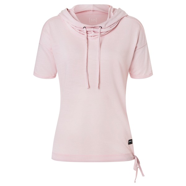 super.natural - Women's JustShort Hoodie - Merinoshirt, roze