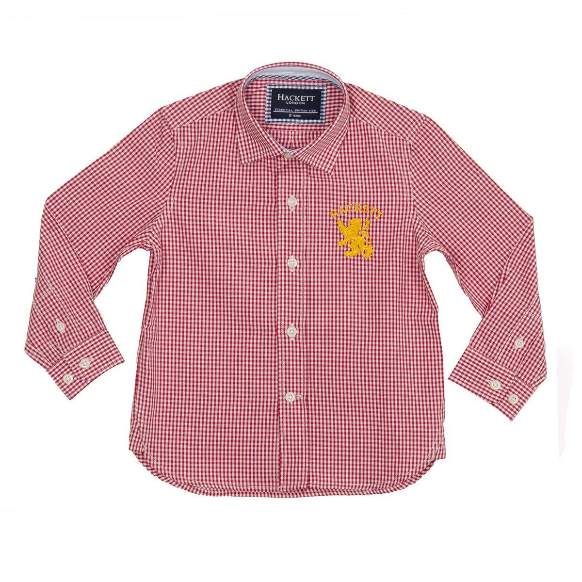 Hackett London Jongens overhemd met lange mouwen en reverskraag HK300616 2 AÑOS rood