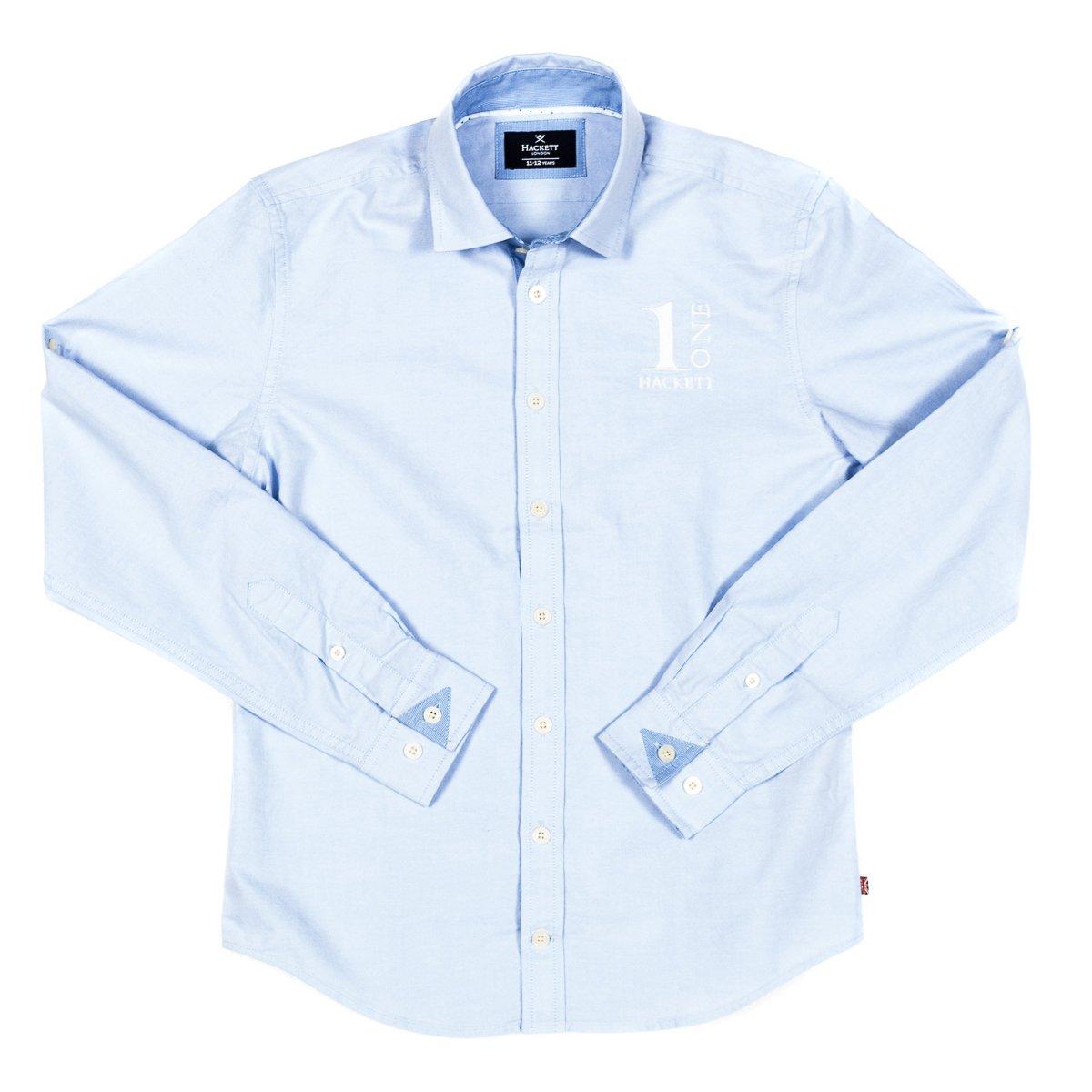 Hackett London Jongens shirt met lange mouwen en reverskraag HK301005 11/12 AÑOS blauw