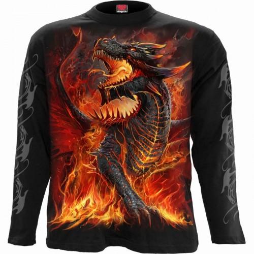 Pertemba FR - Apparel Spiral Direct Unisex volwassen Draconis T-shirt met lange mouwen M zwart