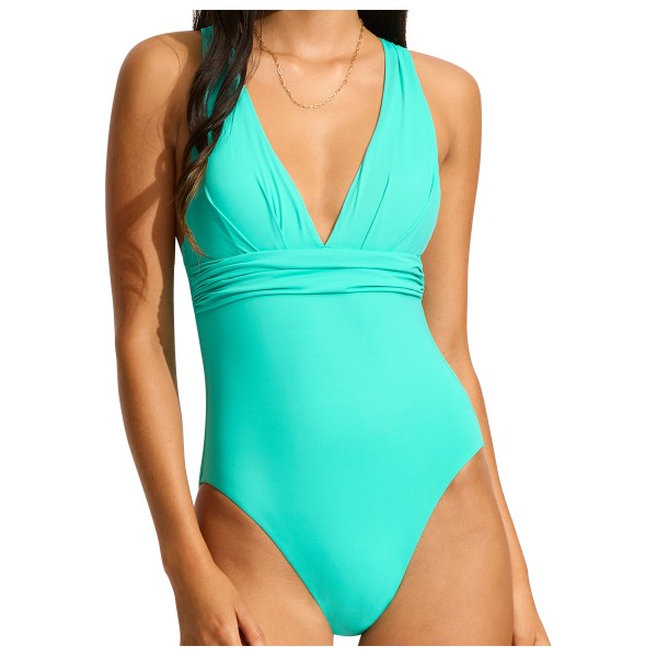 Seafolly - Women's Collective Cross Back One Piece - Badpak, turkoois