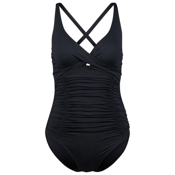 Seafolly - Women's Collective MF Gathered Wrapfront Onepiece - Badpak, zwart