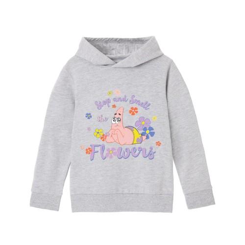 Pertemba FR - Apparel SpongeBob SquarePants-hoodie voor meisjes stopt en ruikt de bloemen 5-6 Years grijs