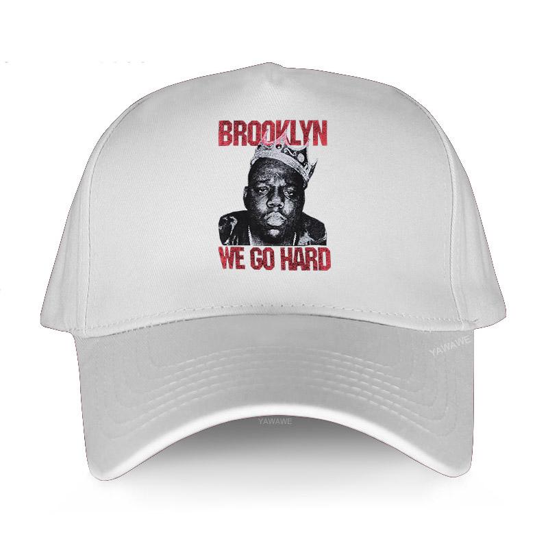 91530103MAC287W82J Baseballpet Lente Zomer Effen Zonnehoed NOTORIOUS BIG - GO HARD BROOKLYN BIGGIE SMALLS RAP Unisex Tieners Katoenen Snapback Hoed Adjustable