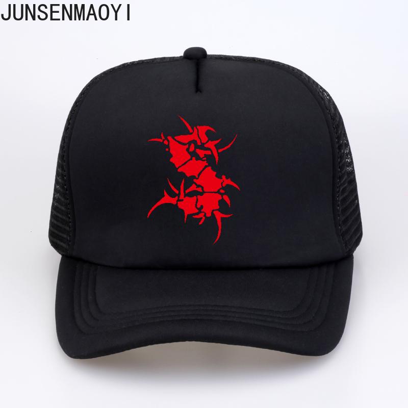 91530112MAC1H7JY0E SEPULTURA Metal Rock Band Baseball Caps zomer Mannen Vrouwen Bedrukte Letters Cool Baseball Mesh Net Trucker Cap Ouder-kind Zonnehoed adult 55to58cm Head