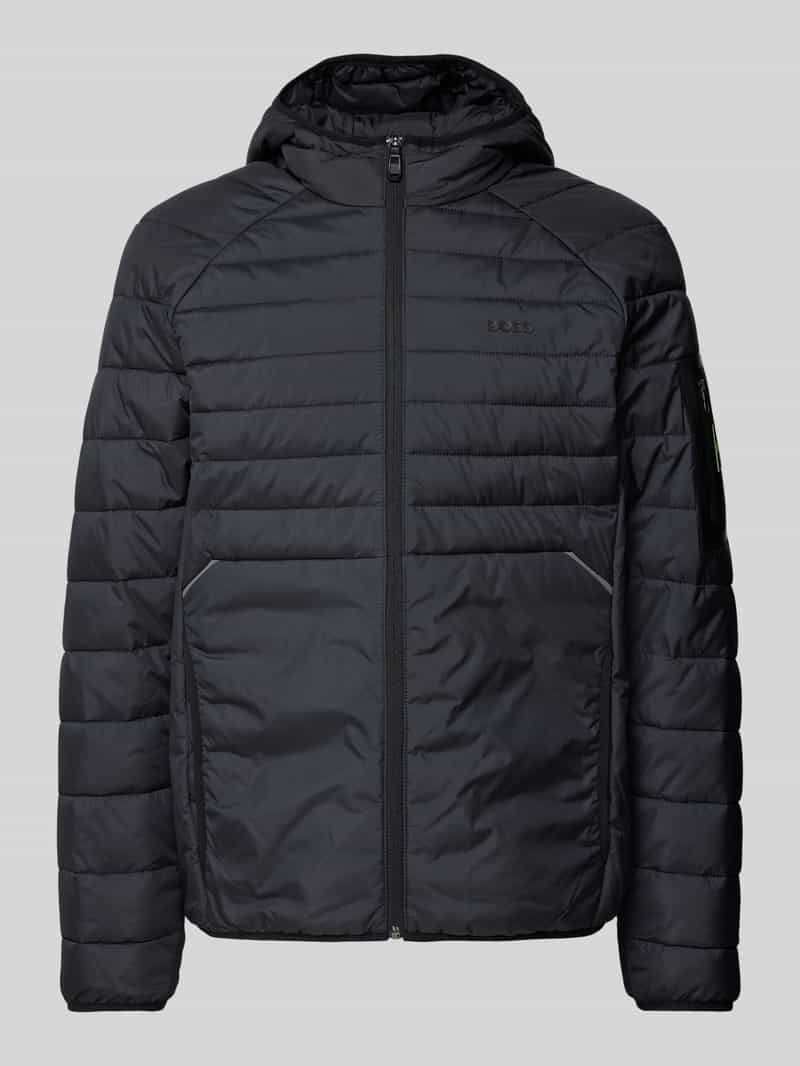 BOSS Green Gewatteerd jack met capuchon, model 'Thor'