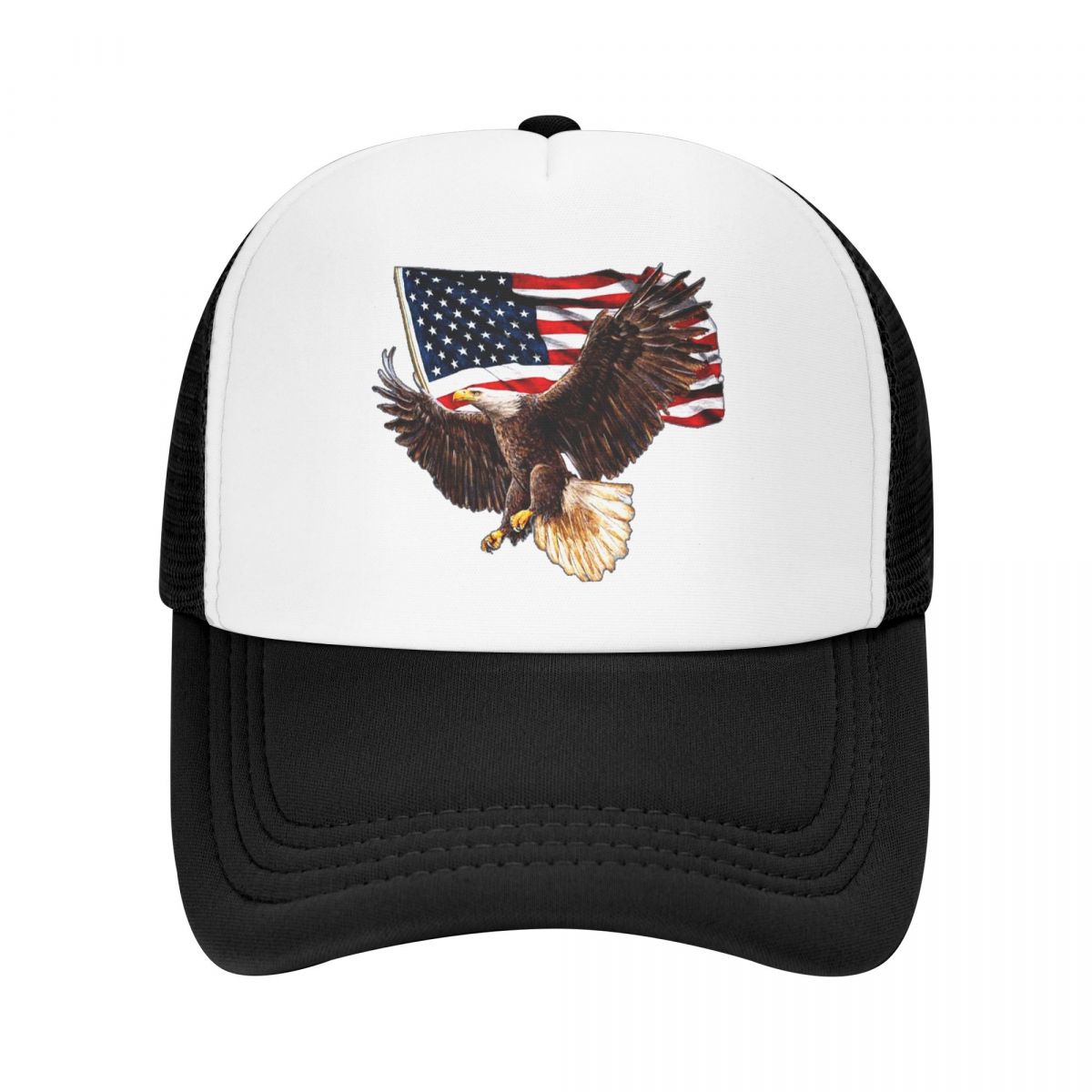 91460000MAC0FHAR19 Punk Unisex American Eagle USA Flag Trucker Hat Volwassen Verstelbare Baseball Cap WoUnisex Unisex Hip Hop Snapback Caps Trucker Hat