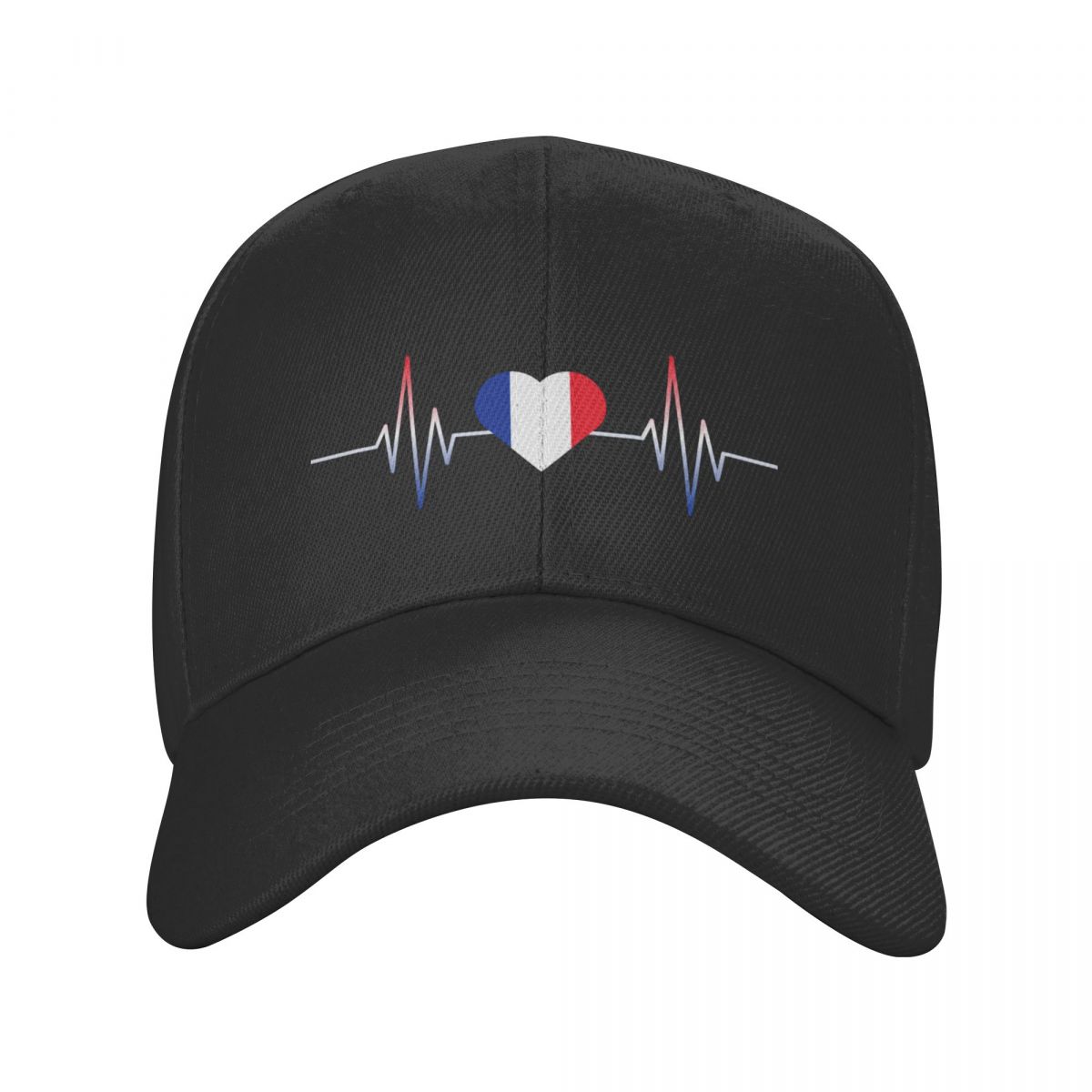 91460000MABYK9JE7A Gepersonaliseerde Frankrijk Heartbeat Franse vlag honkbalpet voor unisex vrouwen ademende vader hoed outdoor snapback caps Adjustable Cap