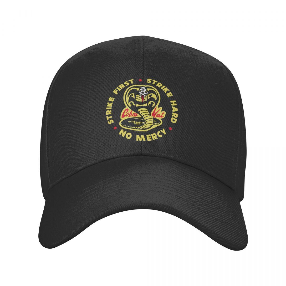 91460000MABYFHJN57 Cobra Kai Strike First Cobra Logo Baseball Cap Unisex Dames Verstelbaar Unisex The Karate Kid Dad Hat Zomerpetten Snapback Hoeden Adjustable Cap