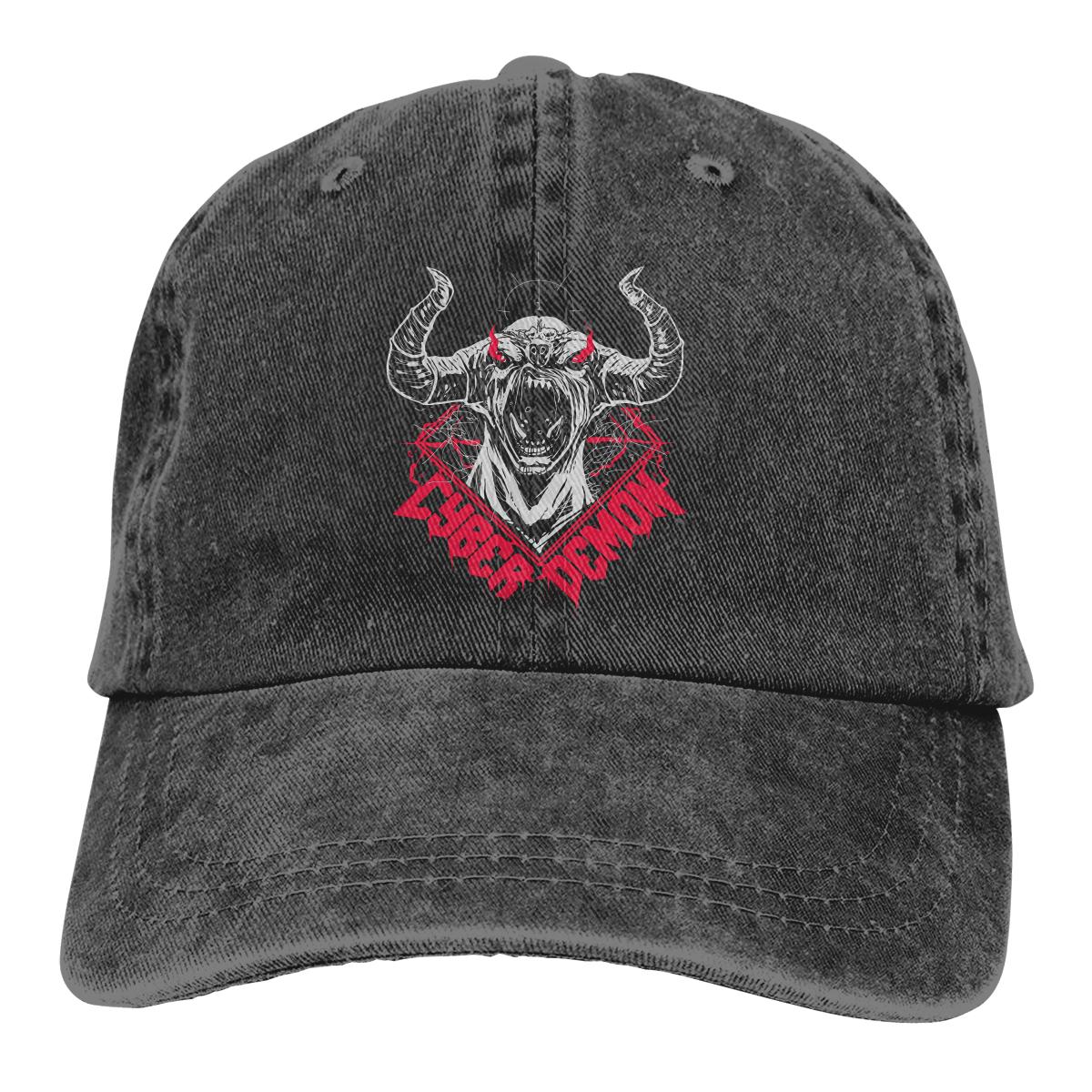 91421224MABNCF2A91 Cyberdemon Baseball Caps Pet met klep Doom Eternal Slayer Doomguy Game Zonnescherm Hoeden voor Unisex One Size
