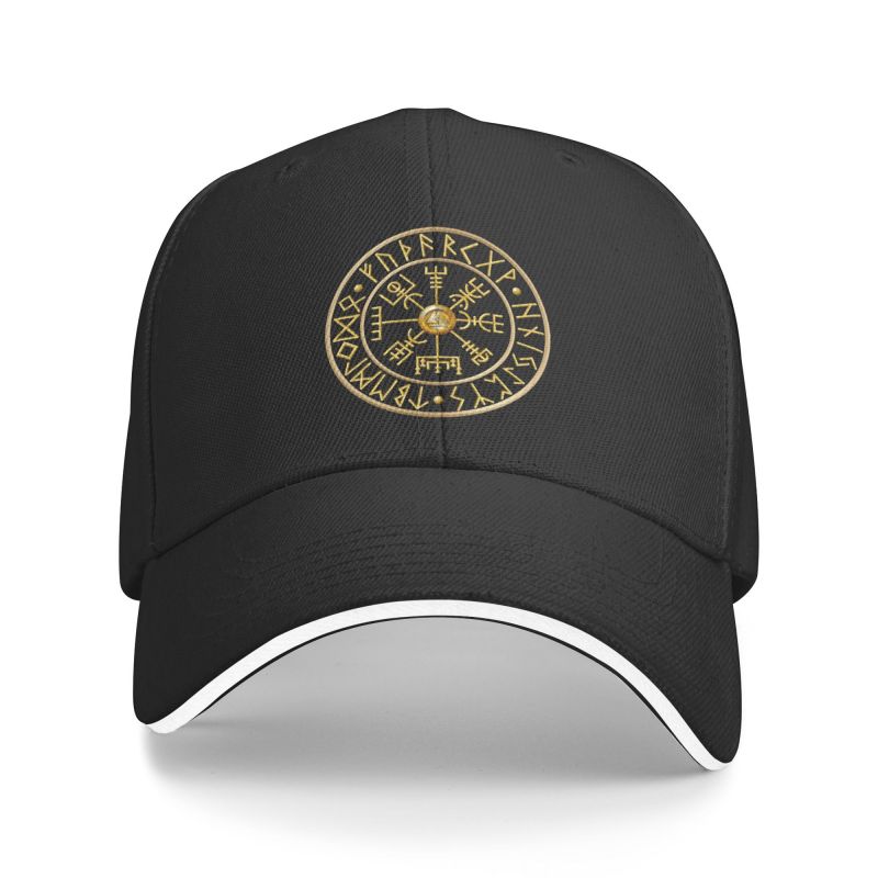 91440605MAC2A9PX9K Aangepaste Noorse Vegvisir Runes Baseball Cap voor Unisex Vrouwen Ademende Viking Kompas Dad Hat Sport Baseball Cap