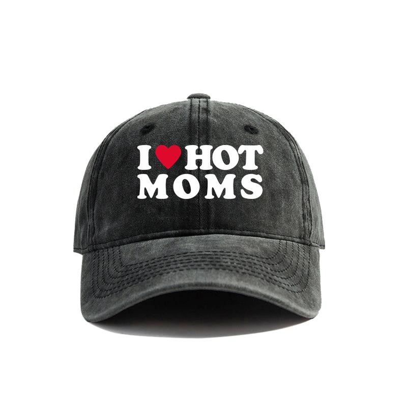 91530102MAC1XWP06K Ik hou van hete moeders Baseball Cap Zomer Versleten Papa Hoeden Unisex Vrouwen Outdoor Verstelbare Petten MZ-477