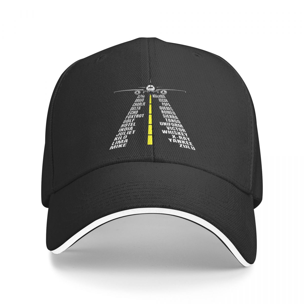 91460000MABYFHJN57 Fonetisch alfabet Vliegtuig Piloot Vliegtuig Vlieger Vliegtuig Vliegtuigliefhebber Unisex Baseball Caps Pet Zonnescherm Fietshoed one size
