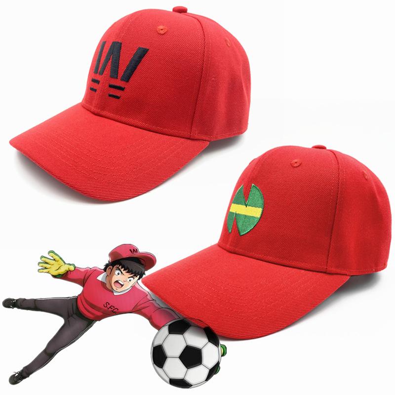 91440118MAC4M03W3Q Nieuwe Anime Captain Tsubasa Elementary School Cosplay Wakabayashi Genzo Rode Casual Baseball Cap Volwassen Unisex Sport Borduurwerk Hoed