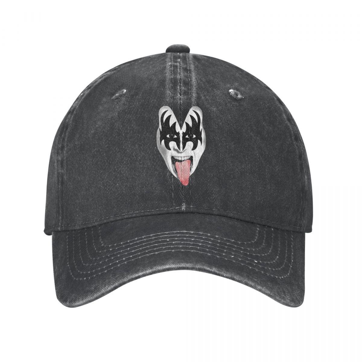 91440118MAC534JW32 De Demon Kiss Band Gene Simmons Accessoires Unisex Dames Baseball Cap Distressed Washed Hats Cap Classic Verstelbare Snapback Cap One Size
