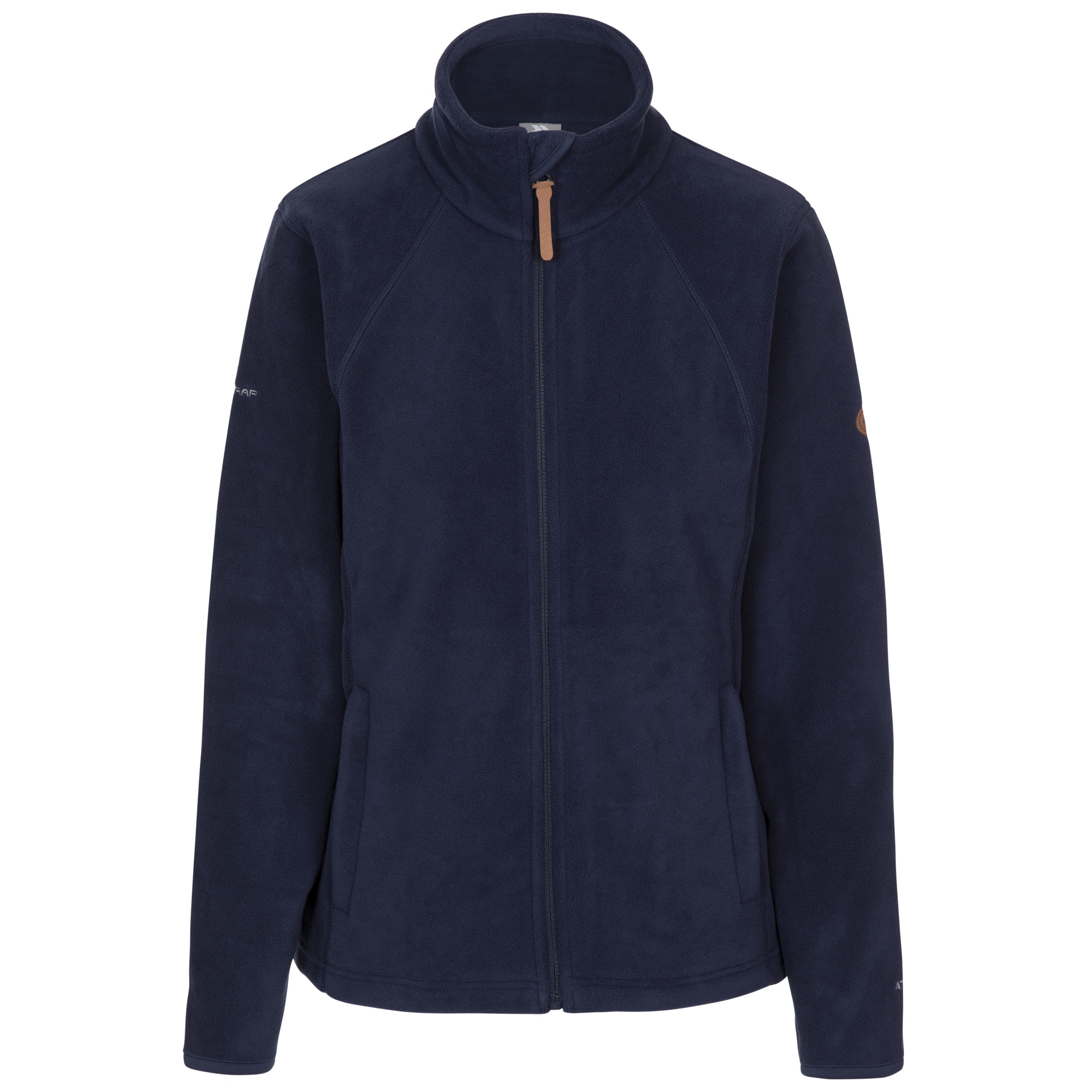 Trespass Dames trouper fleecejack met lederen afwerking