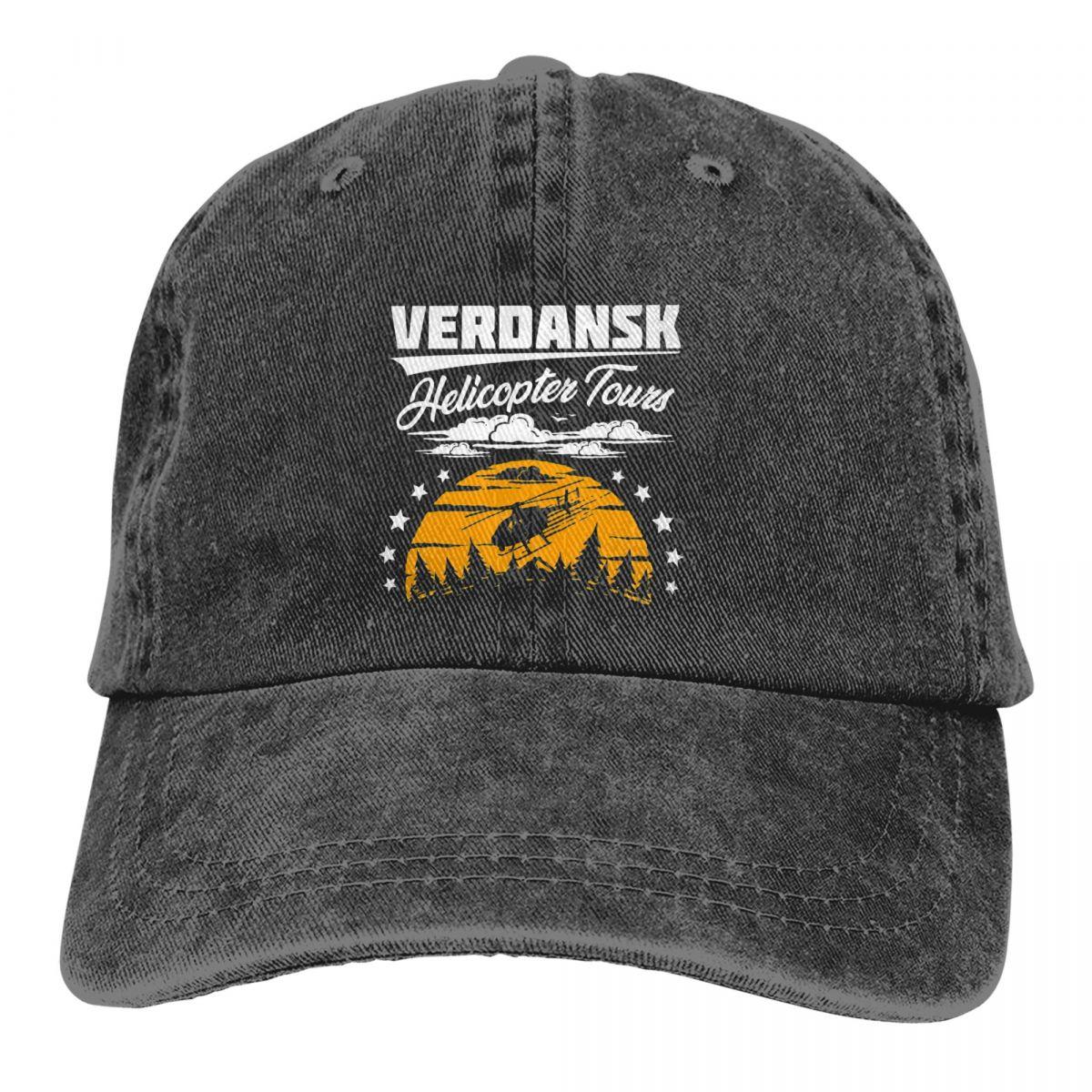 91421224MABNCF2A91 Warzone Verdansk Helicopter Tours Klassieke Baseball Cap Unisex Hoeden Dames Vizier Bescherming Snapback COD Black Ops Cold War Caps One Size