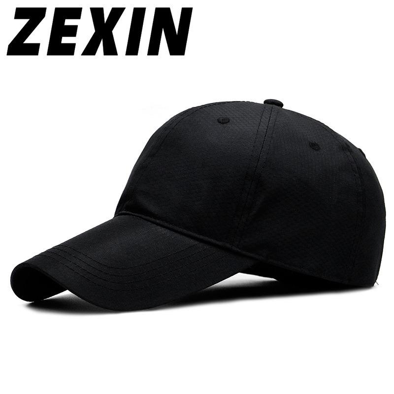 ZEXIN Extended Brim Sun Hat Grote hoofdomtrek Baseballpet Snel drogende ademende Duck Tongue Cap Brede rand zonnehoed 55-59cm