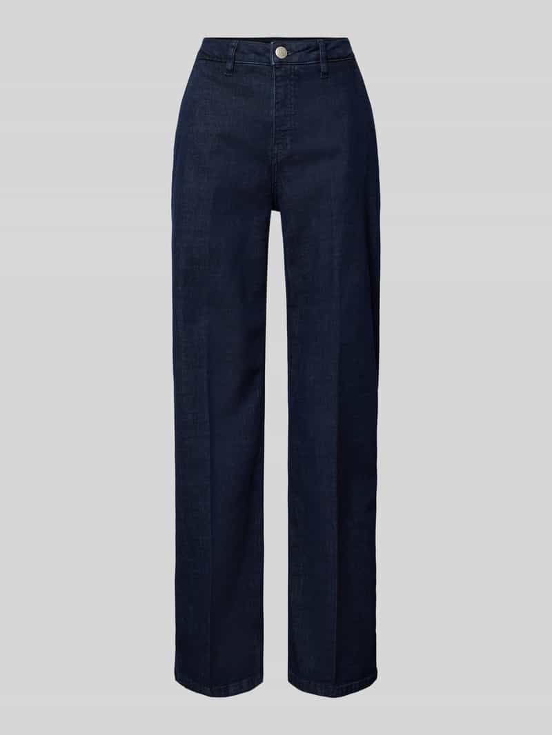 Opus Straight leg jeans met riemlussen, model 'Miva palazzo'