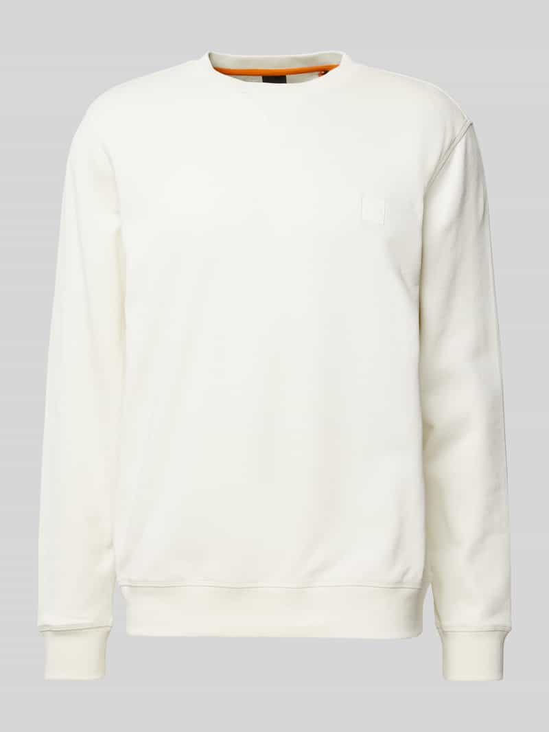 Boss Orange Sweatshirt met labelstitching, model 'Westart'