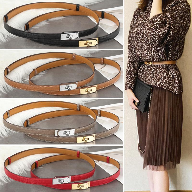 Meimeier H's Belt Dames Echt Leer All-Match Hoogwaardige Bijpassende Jurk Taille-Strakke Decoratieve Pak Broek Riem