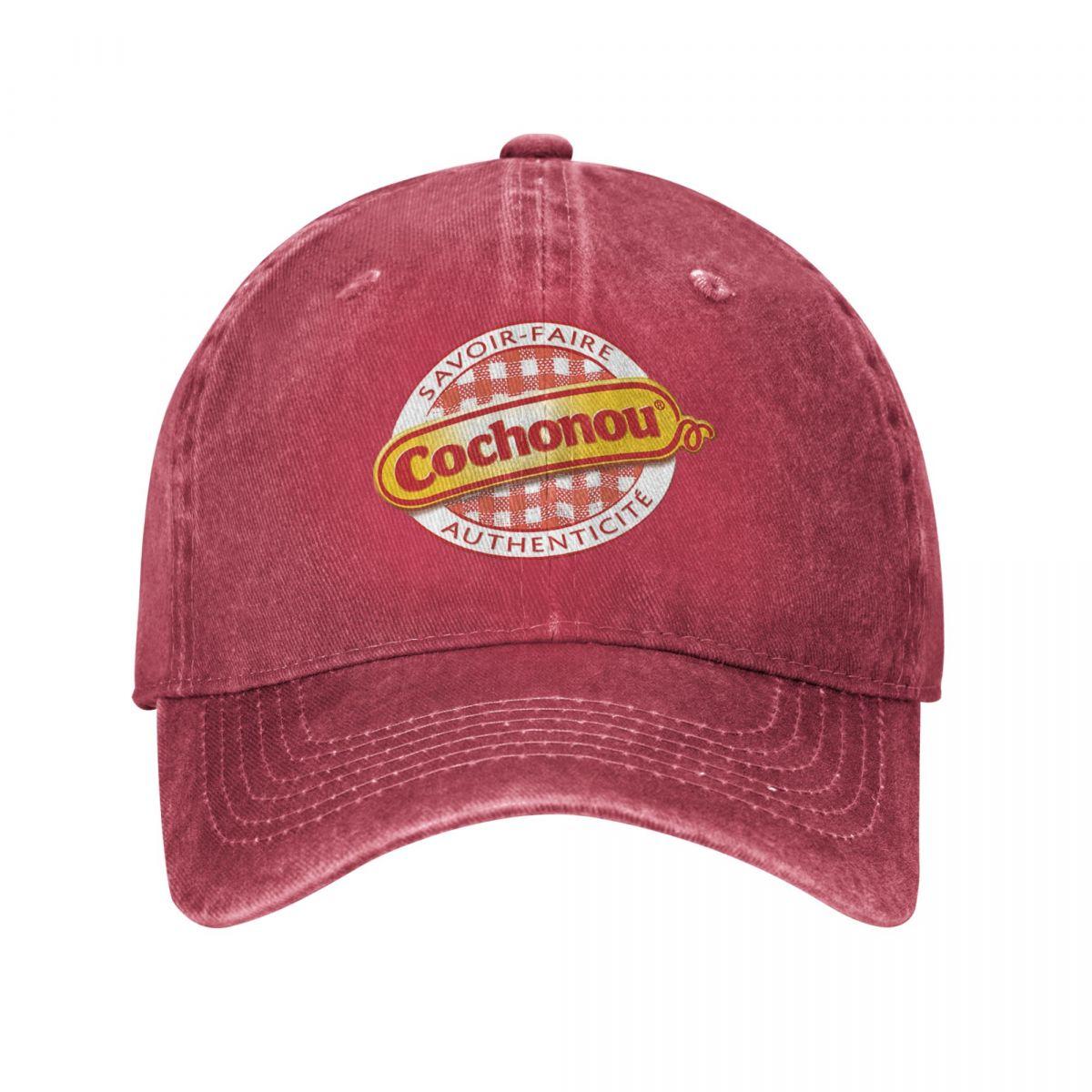 91421224MABN1UXM5T Cochonou Baseball Cap Vintage Distressed Washed Red Plaid Stijl Hoofddeksels Mannen Vrouwen Buiten Hardlopen Golf Cadeau Caps Hoed One Size