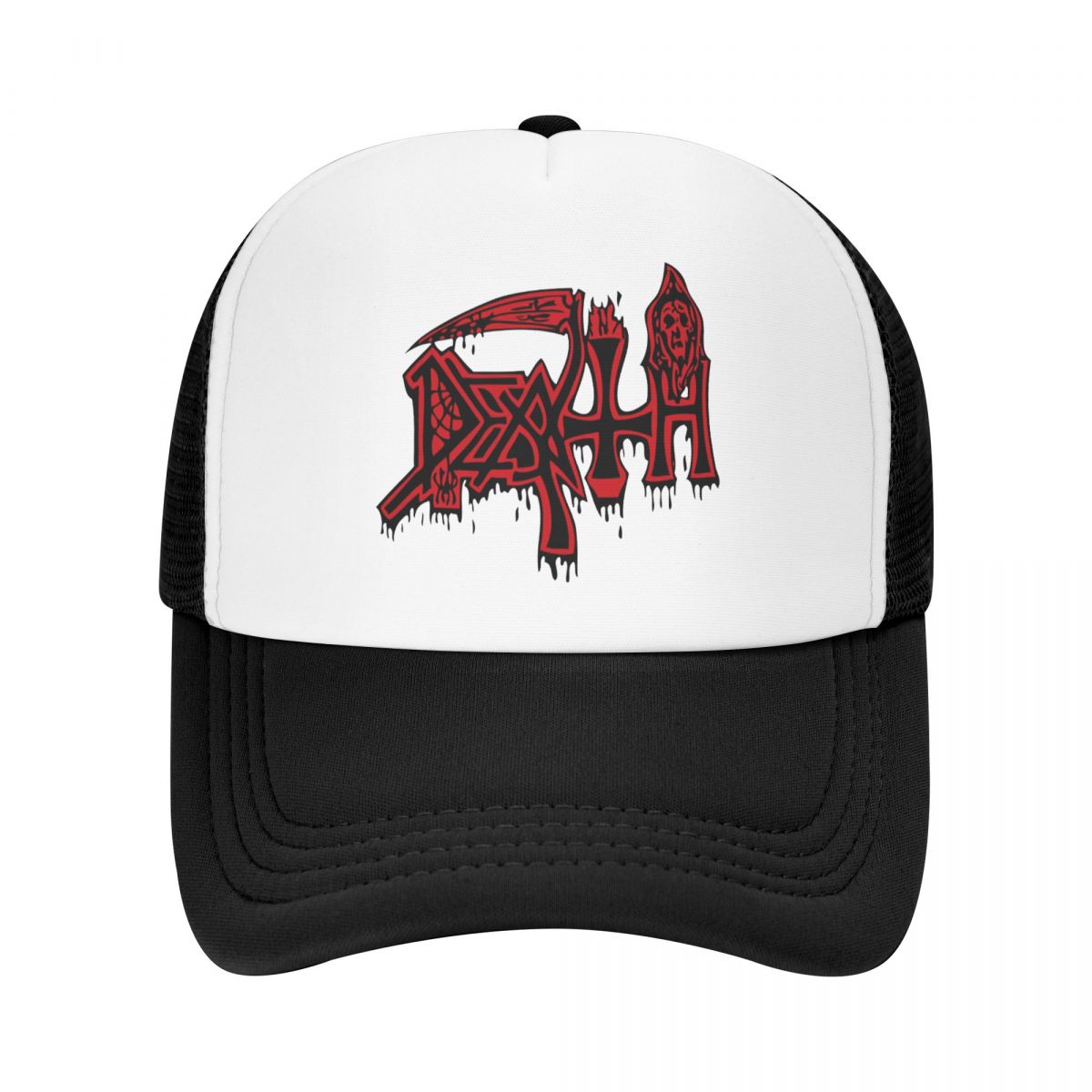 91460000MAC0FHAR19 Aangepaste Death Rock Baseball Cap WoUnisex Unisex Verstelbare Heavy Metal Muziek Trucker Hat Sport Snapback Caps Zonnehoeden Trucker Hat