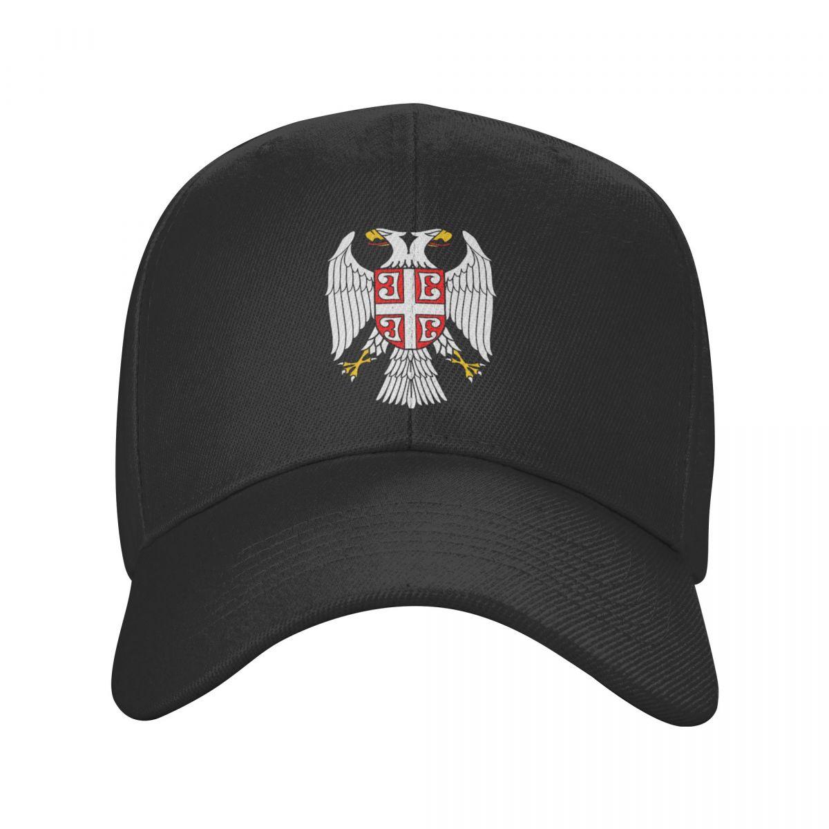 91140109MA0LUDA177 Nieuwe Servische adelaar wapenschild honkbalpet dames unisex ademende Servische vlag dad hat outdoor snapback caps Adjustable Cap