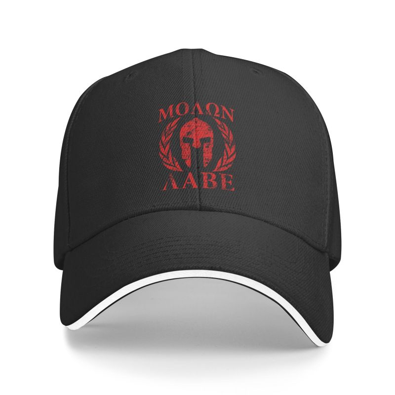 91140109MA0LUDA177 Nieuwe klassieke geweldige Spartan Molon Labe honkbalpet voor volwassenen, unisex Sparta Trojan-helm, verstelbare vaderhoed voor vrouwen, unisex hiphop 1 Baseball Cap