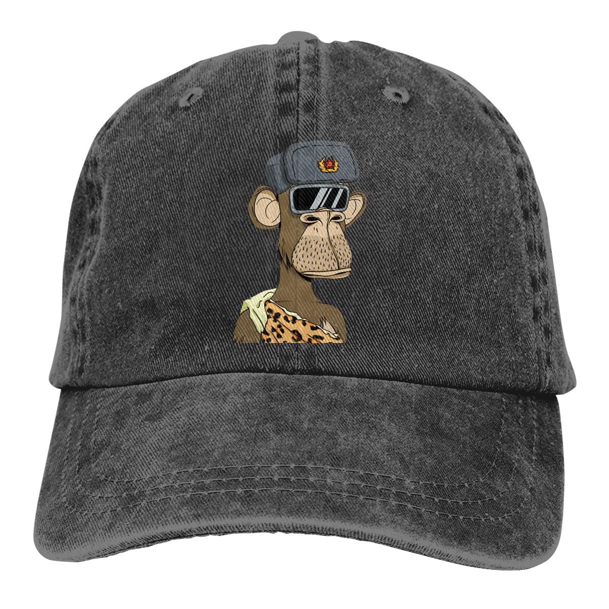 91421224MABNCF2A91 Pure Color Dad Hats Bored Ape Yacht Club BAYC Ape 6391 Dameshoed Zonneklep Baseballpetten NFT Non Fungible Tokens Pet met klep One Size