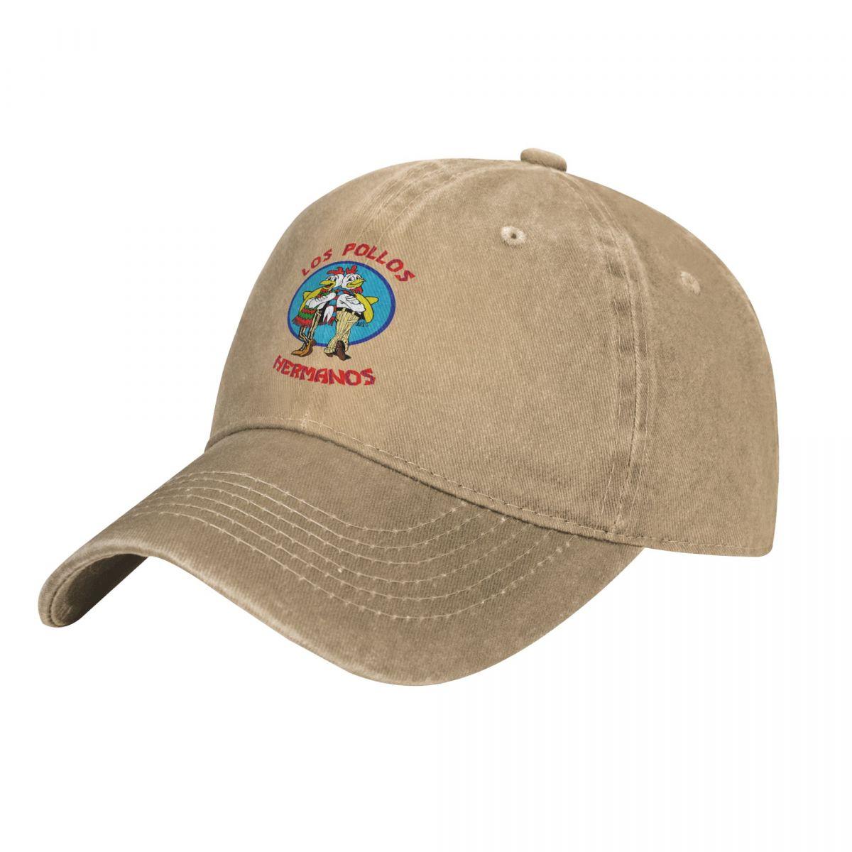91530112MAC1H7JY0E Los Pollos Hermanos Unisex Baseball Cap Breaking Bad TV Show Distressed Denim Washed Hats Cap Vintage Outdoor Travel Sun Cap One Size