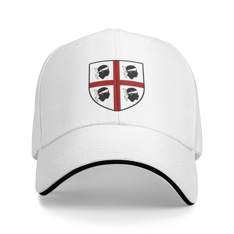 91530102MAC2AA7079 Klassieke Sardinië Vlag Vier Moren Baseball Cap Unisex Vrouwen Aangepaste Verstelbare Volwassene Italië Sardegna Wapenschild Papa Hoed Hip Hop Baseball Cap