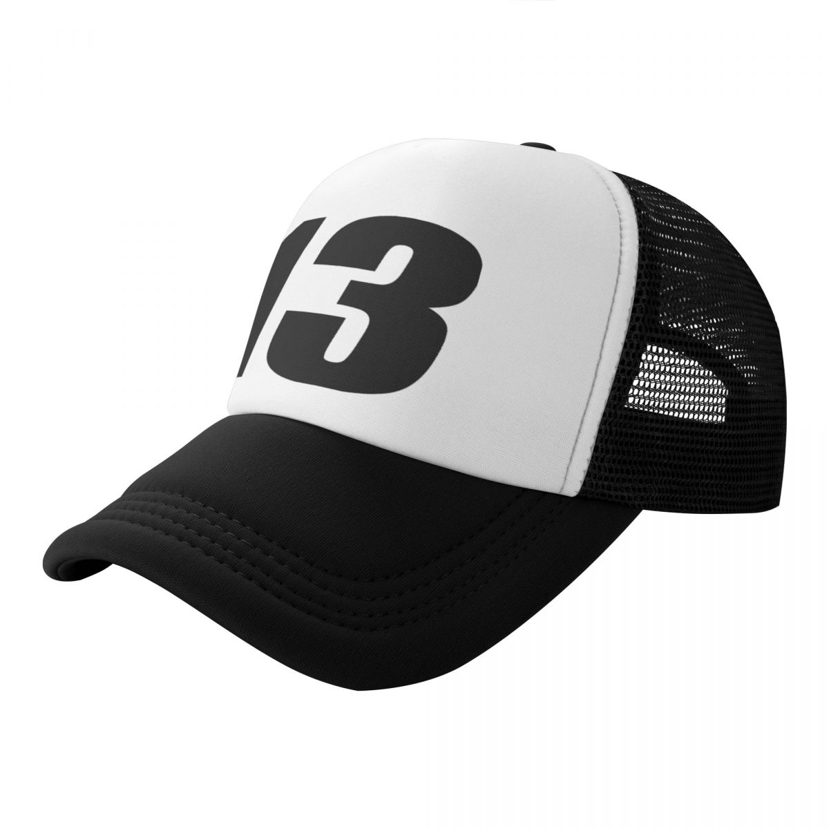 91440605MAC3NXC54W Nummer 13 Patroon Mesh Baseball Cap Trucker Hoeden Luxe Casual Cap Zomer Zonbescherming Caps voor Unisex Vrouwen Mode Denim Hoed One Size