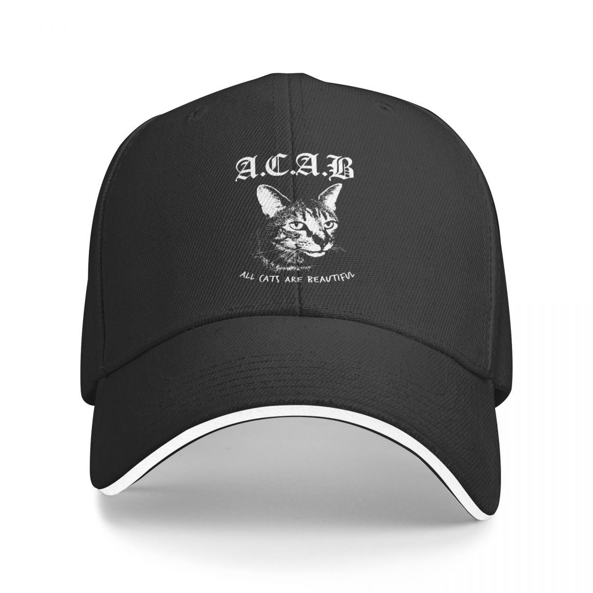 91440605MAC58Q307J 2023 Zomer Baseball Caps ACAB Slogan Merch Unisex Stijl Trucker Hats Casual ACAB Snapback Hat One Size