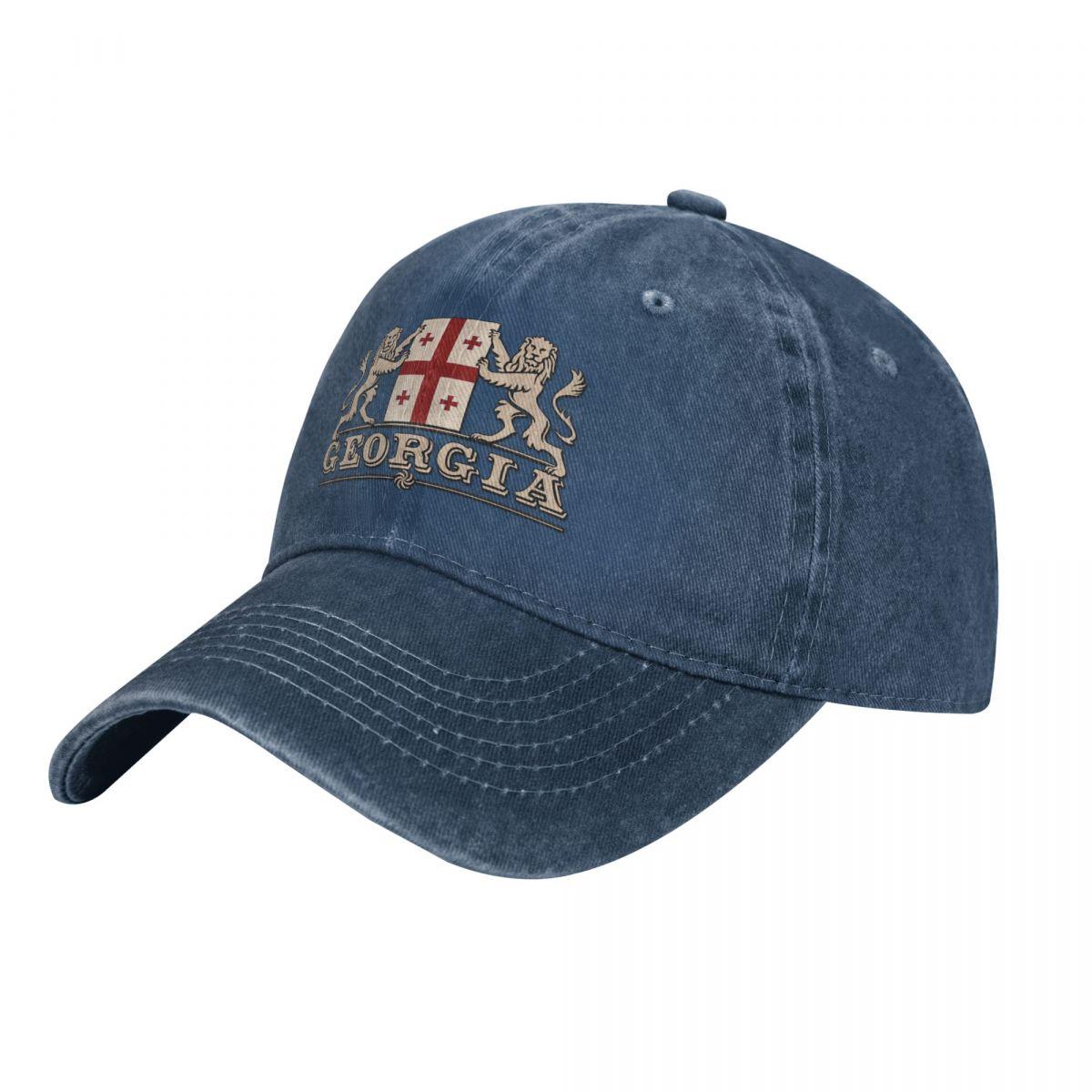 91460000MAC0FHAR19 Ik hou van Georgië, Georgische vlag, Georgische patriottische geschenk honkbalpet snapback hoed streetwear golfhoed unisex icoon unisex petten dames