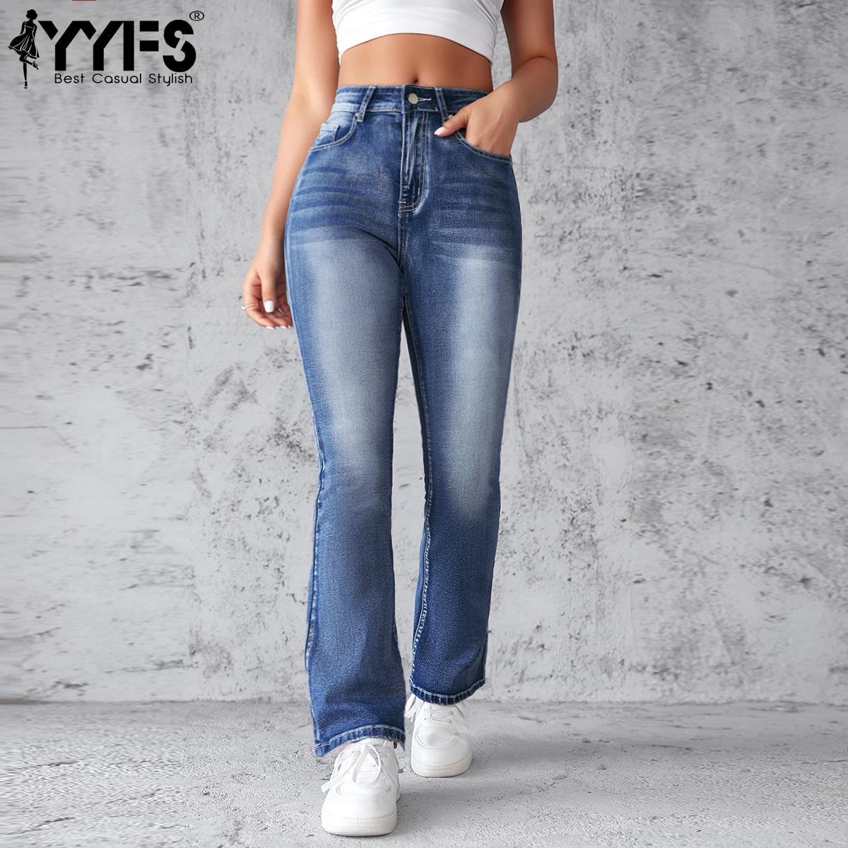 YYFS Damesmode Denim Casual Hoge Taille Broeken Broeken & Capri's Casual Broeken S