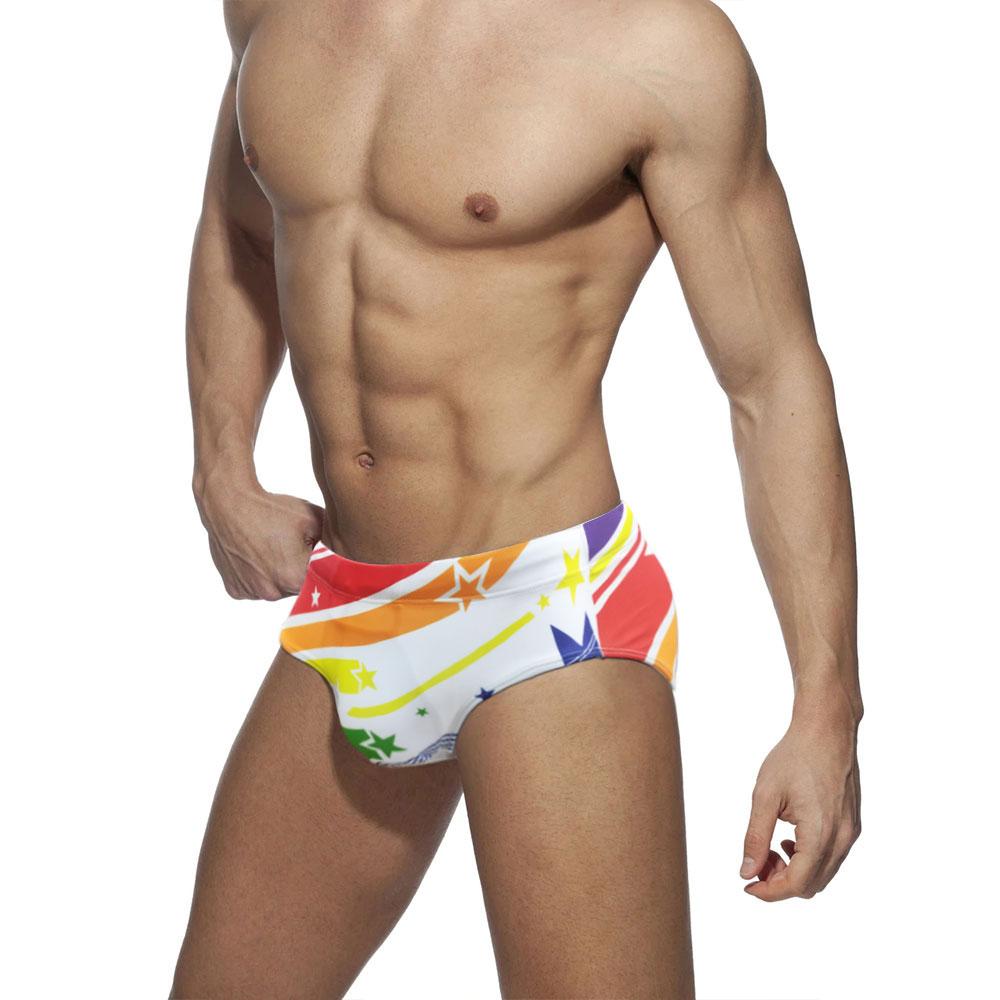 FD28TN Herenmode Pride Day-zwemslip Lage taille Grote maat Zomerstrandkleding L