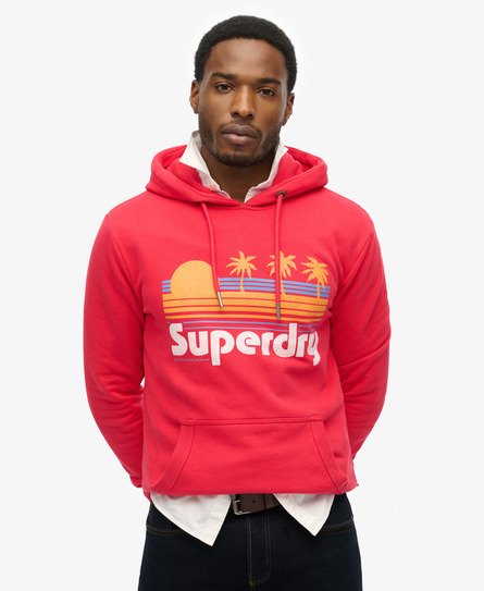 Superdry Mannen Great Outdoors Hoodie Rood