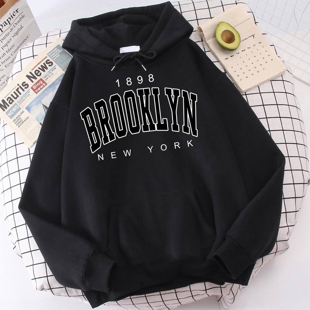 Boutique sports suit series 2 1898 Brooklyn New York Print Heren Hoodies All-Match Casual Kleding Mode Kwaliteit Sweatshirts Vintage Harajuku Kleding Heren S