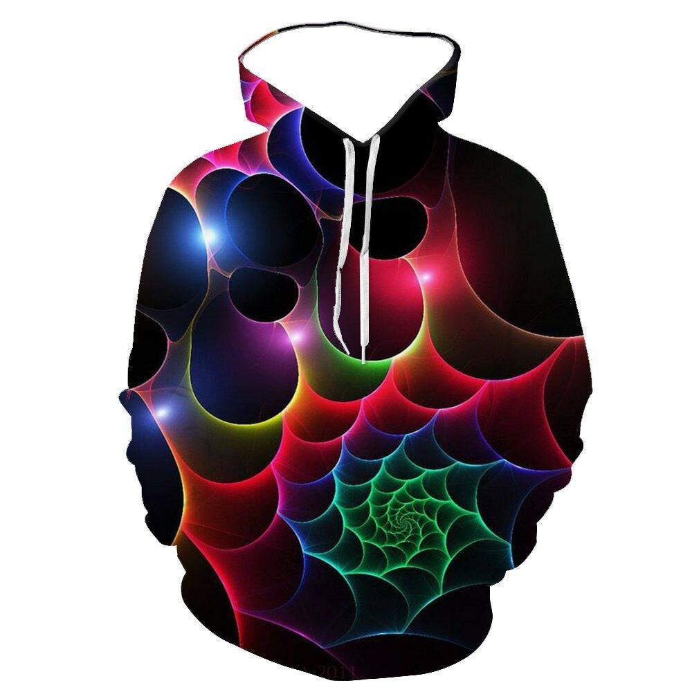 TIP723 Nieuwe psychedelische kleurrijke bubbelrookpatroon 3D-geprinte herenhoodie Harajuku lente- en herfst-essentiële casual sweatshirt voor heren XXL