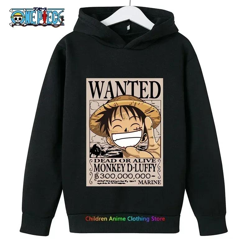 Nihao Lente Herfst One Piece Hoodie voor Jongens Anime Luffy Hoodie Sweatshirt Kinderjas Herenkleding Sudaderas S