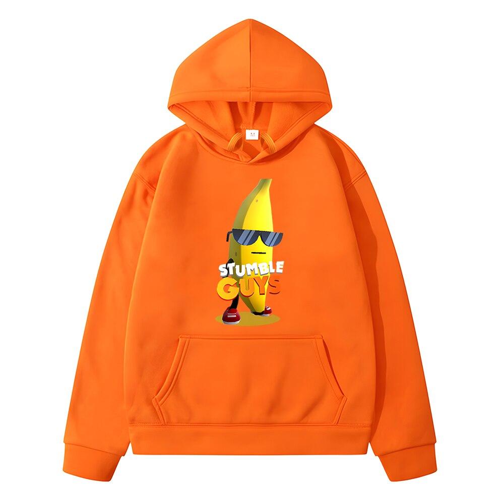Rice grain childrens clothing factory direct sales Stumble Guys Kinderen Hoodies Cartoon Banaan Anime hoodie Casual Fleece Sweatshirt y2k sudadera kinderkleding meisje jongen kleding 130 paars