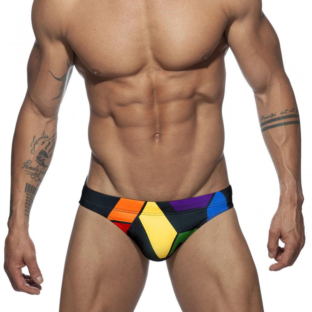 Herenmode Pride Day-zwemslip Lage taille Grote maat Zomerstrandkleding M zwart