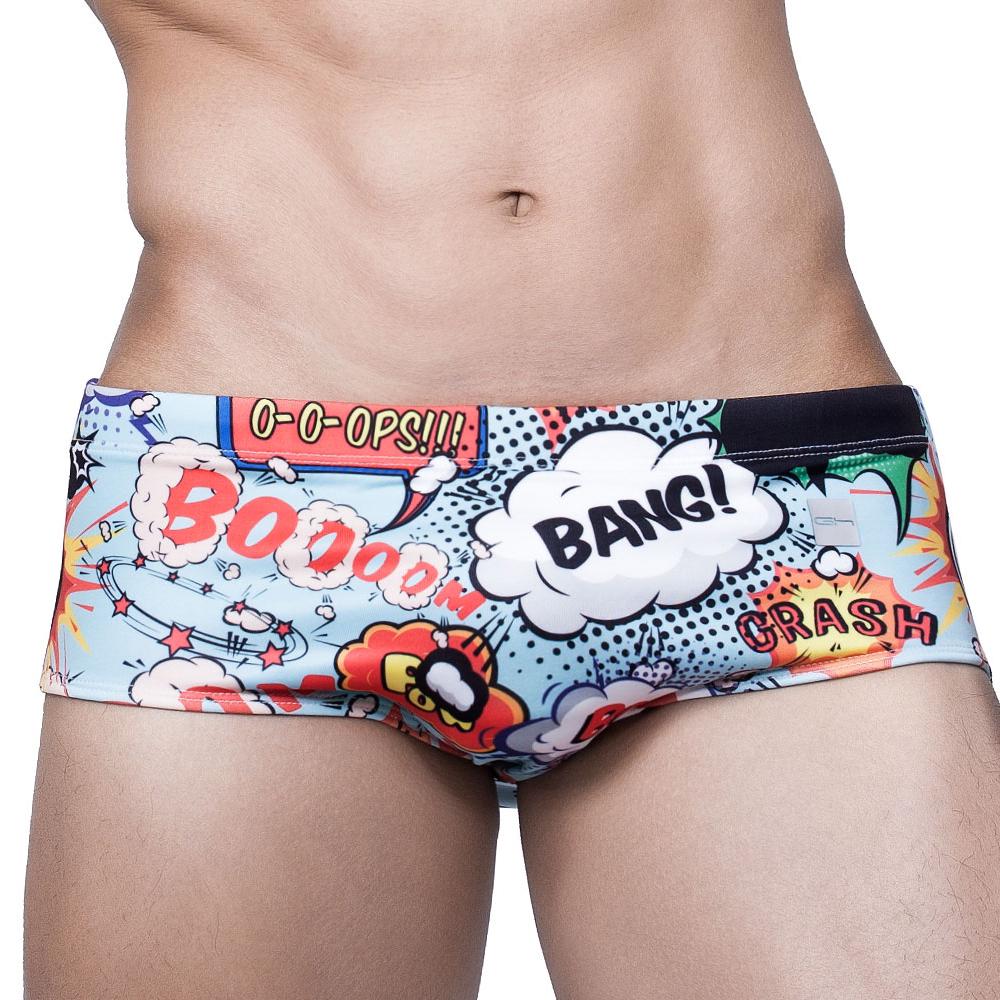 UXH Fashion Sexy Heren Badmode Lage Taille Zwembroek Braziliaanse Cut Badpak Sport Surf Heren Board Boxers M blauw