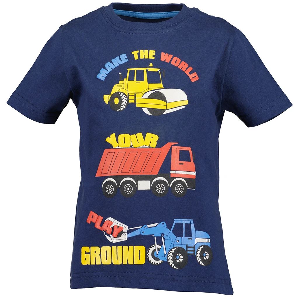 Blue Seven-collectie T-shirt Vehicles (dk blue orig)